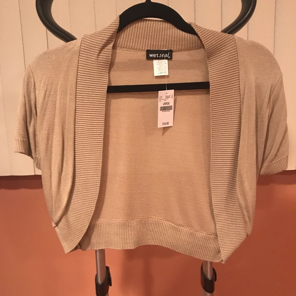 Wet Seal tan shrug